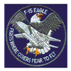 F-15 EAGLE FIGHTS... (SEWN ON BLUE)