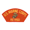 U.S.M.C. RETIRED (SEWN ON RED)