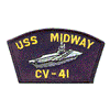 USS MIDWAY CV-41 (SEWN ON BLUE)