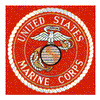 U.S. MARINE CORPS (SEWN ON RED)