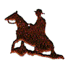 MAN ON HORSE SILHOUETTE