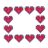 CROSS STITCHED HEARTS