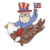 UNCLE SAM ON AN EAGLE