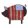 PIG WITH AMERICAN FLAG