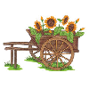 WAGON WITH FLOWERS