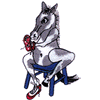 HORSE WEARING TENNIS SHOES
