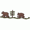 BEARS CRAWLING THROUGH THE FOREST