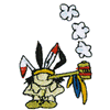 ANIMATED INDIAN W/PEACE PIPE