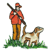 MAN WITH HUNTING DOG