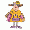 OLD WOMAN WITH SHOPPING BAGS