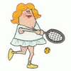 LADY PLAYING TENNIS