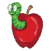 APPLE WITH WORM