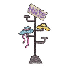 HAT STAND WITH HATS
