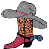 COWBOY BOOT AND HAT