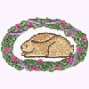 FLORAL WREATH WITH RABBIT