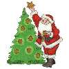 SANTA W/CHRISTMAS TREE