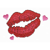 LIPS WITH HEARTS