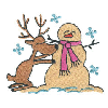 REINDEER AND SNOWMAN