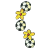 SOCCER BALL AND FLOWERS