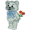 TEDDY BEAR HOLDING FLOWERS