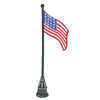 AMERICAN FLAG ON POLE