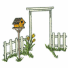 FENCE AND BIRDHOUSE