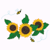 SUNFLOWERS AND BEES
