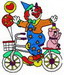 Clown On Bike