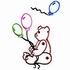 Outline Bear w/ Balloons