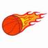 Flaming Basketball