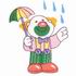 Happy Clown in the Rain
