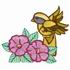Common Yellowthroat & Petunias