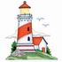 Red & White Diagonal Lighthouse