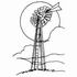 Western Windmill Drawing