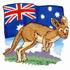Kangaroo & Flag