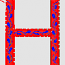 BLUE W/WHT WREATH (H)