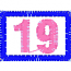 BORDERED NUMBER #19