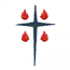 BETHLEHEM STAR CROSS W/FLAMES