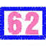 BORDERED NUMBER #62