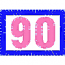 BORDERED NUMBER #90