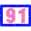 BORDERED NUMBER #91