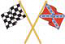 Checkered & Confederate Flag