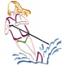 Water-skier Outline